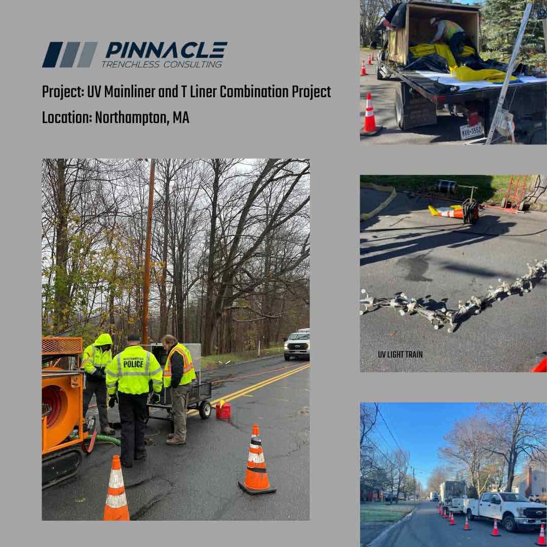 UV mainliner and T-liner combination trenchless project in Northampton Massachusetts