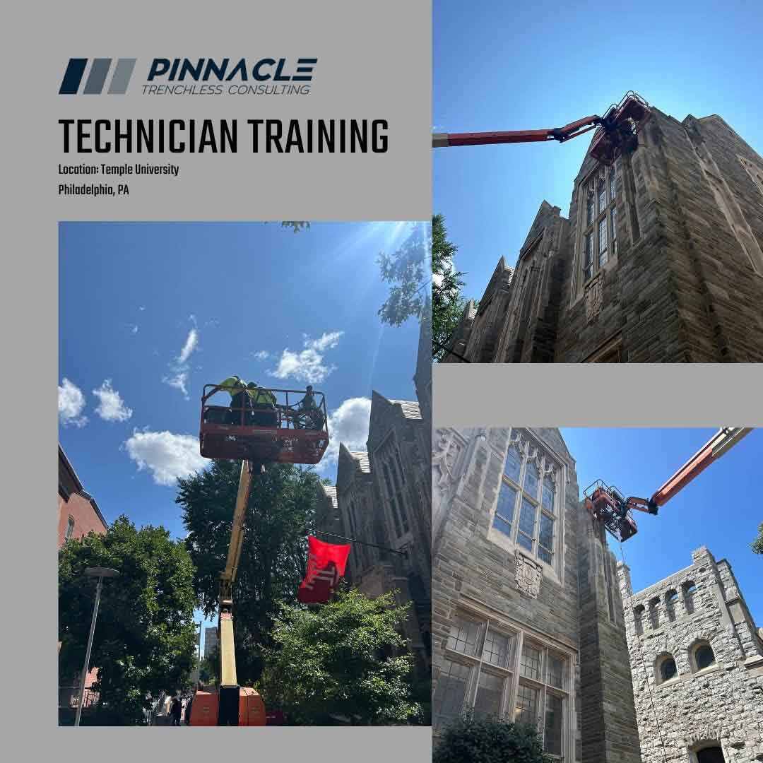 Pinnacle Trenchless technician training at Temple University in Philadelphia