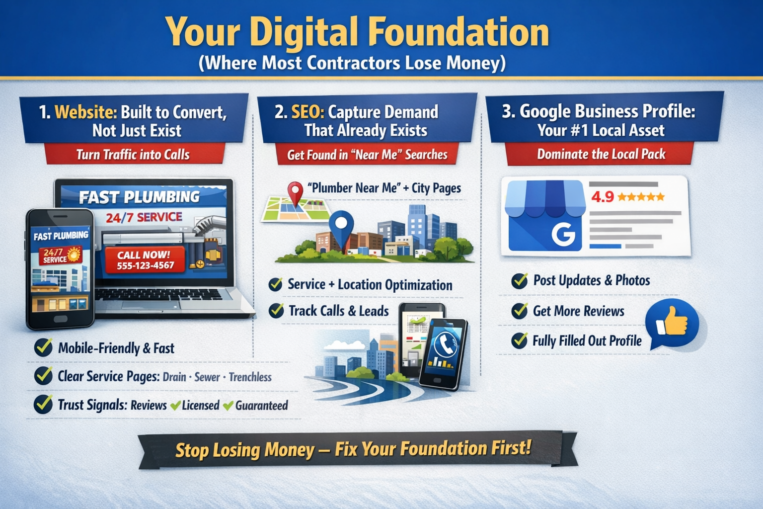 Google Business Profile management for trenchless contractors
