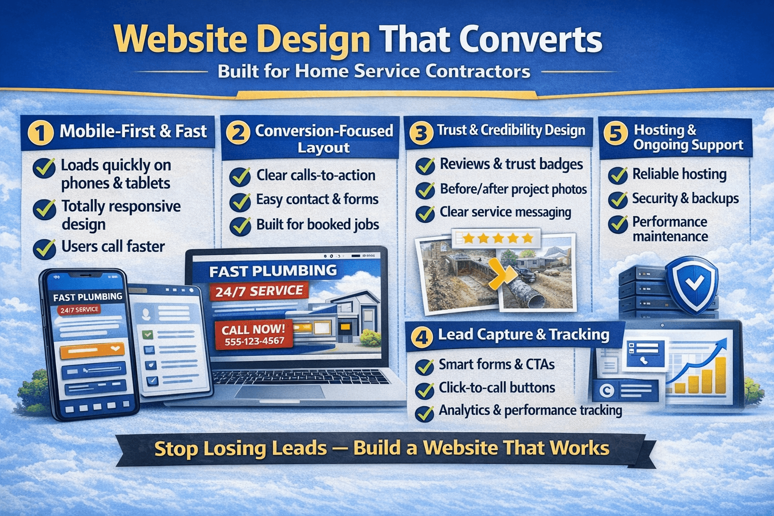 Website design services for trenchless contractors