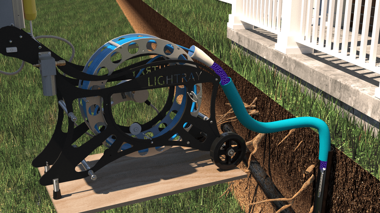 Trenchless rehabilitation equipment prepared for LightRay LR3 spot repair